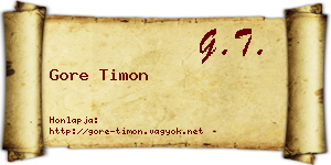 Gore Timon névjegykártya